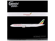 Boeing 777-9 Commercial Aircraft "Ethiopian Airlines" (ET-BBX) White with Tail Stripes "Gemini 200" Series 1/200 Diecast Model Airplane by GeminiJets image 3