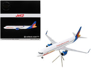 Airbus A321neo Commercial Aircraft "Jet2Holidays" (G-SUNB) White with Tail Graphics "Gemini 200" Series 1/200 Diecast Model Airplane by GeminiJets image 3