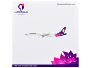 Airbus A321neo Commercial Aircraft "Hawaiian Airlines" (N209HA) White with Purple Tail and Graphics "Gemini 200" Series 1/200 Diecast Model Airplane by GeminiJets image 3
