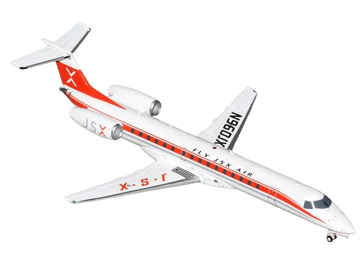 Embraer ERJ-145 Commercial Aircraft "JSX" (N960JX) White with Red Stripes "Gemini 200" Series 1/200 Diecast Model Airplane by GeminiJets image 2