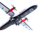 ATR 72-600 Commercial Aircraft "Loganair - Scotland's Airline" (G-LMTE) White with Red Plaid Tail "Gemini 200" Series 1/200 Diecast Model Airplane by GeminiJets image 2