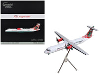 ATR 72-600 Commercial Aircraft "Loganair - Isle of Man's Airline" (G-LMTF) White with Green and Red Plaid Tail "Gemini 200" Series 1/200 Diecast Model Airplane by GeminiJets