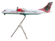 ATR 72-600 Commercial Aircraft "Loganair - Isle of Man's Airline" (G-LMTF) White with Green and Red Plaid Tail "Gemini 200" Series 1/200 Diecast Model Airplane by GeminiJets image 2