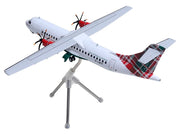ATR 72-600 Commercial Aircraft "Loganair - Isle of Man's Airline" (G-LMTF) White with Green and Red Plaid Tail "Gemini 200" Series 1/200 Diecast Model Airplane by GeminiJets image 3