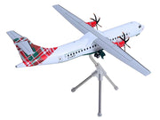 ATR 72-600 Commercial Aircraft "Loganair - Isle of Man's Airline" (G-LMTF) White with Green and Red Plaid Tail "Gemini 200" Series 1/200 Diecast Model Airplane by GeminiJets image 4