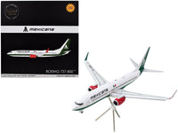 Boeing 737-800 Commercial Aircraft with Flaps Down "Mexicana" (XA-ASM) White with Green Stripes "Gemini 200" Series 1/200 Diecast Model Airplane by GeminiJets image 3