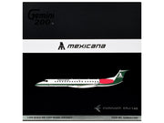 Embraer ERJ-145 Commercial Aircraft "Mexicana de Aviacion" (XA-MBR) White with Green Stripes and Tail "Gemini 200" Series 1/200 Diecast Model by GeminiJets image 3