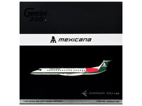Embraer ERJ-145 Commercial Aircraft "Mexicana de Aviacion" (XA-MBR) White with Green Stripes and Tail "Gemini 200" Series 1/200 Diecast Model by GeminiJets image 3