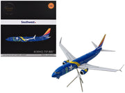 Boeing 737-800 Commercial Aircraft with Flaps Down "Southwest Airlines - Nevada One" (N8646B) Blue with Tail Stripes "Gemini 200" Series 1/200 Diecast Model Airplane by GeminiJets image 3