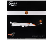 Boeing 747-8F Commercial Aircraft "UPS Worldwide Services" (N607UP) White with Brown Tail "Gemini 200 - Interactive Series" Series 1/200 Diecast Model by GeminiJets image 3