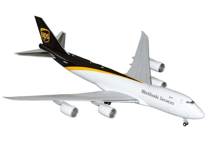 Boeing 747-8F Commercial Aircraft "UPS Worldwide Services" (N607UP) White with Brown Tail "Gemini 200" Series 1/200 Diecast Model by GeminiJets image 2
