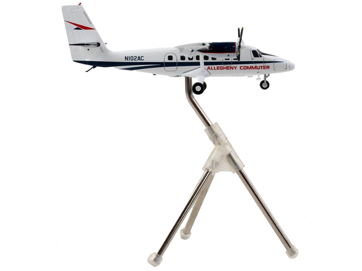 De Havilland DHC-6-300 Commercial Aircraft "Allegheny Airlines" White with Blue Stripes "Gemini 200" Series 1/200 Diecast Model Airplane by GeminiJets image 2