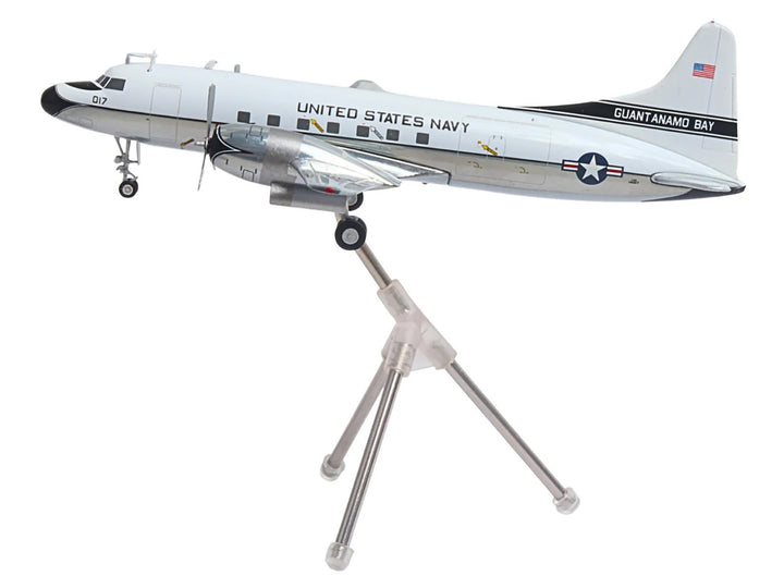 Convair C-131 Samaritan Transport Aircraft "United States Navy - NAS Guantanamo Bay" (141017) White and Gray "Gemini 200" Series 1/200 Diecast Model Airplane by GeminiJets image 2