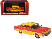 1958 Ford Custom 300 Taxi Cab "Kind Taxi Co." Red and Yellow with Yellow Interior Limited Edition to 200 pieces Worldwide 1/43 Model Car by Goldvarg Collection image 3
