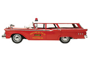 1959 Ford Country Squire "Fruitland MD Fire Chief" Red with White Top Limited Edition to 200 pieces Worldwide 1/43 Model Car by Goldvarg Collection image 3