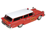 1959 Ford Country Squire "Fruitland MD Fire Chief" Red with White Top Limited Edition to 200 pieces Worldwide 1/43 Model Car by Goldvarg Collection image 5