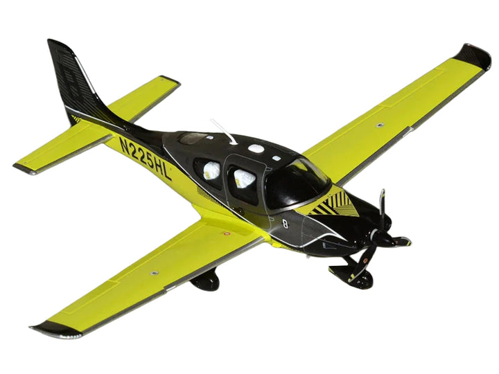 Cirrus SR22T Composite Aircraft (N225HL) Black and Neon Green "Gemini General Aviation" Series 1/72 Diecast Model by GeminiJets image 2