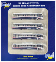 Cobus 3000 Passenger Bus White and Blue "US Airways Shuttle Bus" 4 Piece Set 1/400 Diecast Models by GeminiJets image 2