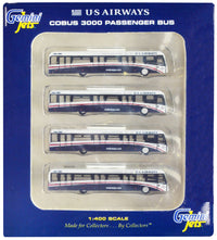 Cobus 3000 Passenger Bus White and Blue "US Airways Shuttle Bus" 4 Piece Set 1/400 Diecast Models by GeminiJets image 2