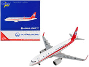 Airbus A320neo Commercial Aircraft "Sichuan Airlines" White with Red Stripes and Tail 1/400 Diecast Model Airplane by GeminiJets image 2