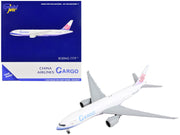 Boeing 777F Commercial Aircraft "China Airlines Cargo" White with Purple Stripes and Tail 1/400 Diecast Model Airplane by GeminiJets image 2