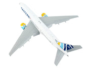 Boeing 777-200ER Commercial Aircraft with Flaps Down "Eastern Air Lines" White with Striped Tail 1/400 Diecast Model Airplane by GeminiJets image 2