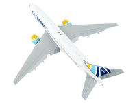 Boeing 777-200ER Commercial Aircraft with Flaps Down "Eastern Air Lines" White with Striped Tail 1/400 Diecast Model Airplane by GeminiJets image 2