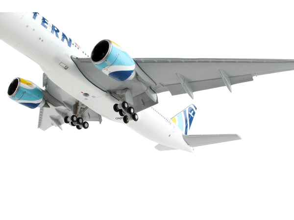 Boeing 777-200ER Commercial Aircraft with Flaps Down "Eastern Air Lines" White with Striped Tail 1/400 Diecast Model Airplane by GeminiJets image 3