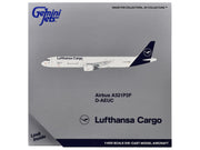 Airbus A321P2F Commercial Aircraft "Lufthansa Cargo" (D-AEUC) White with Blue Tail 1/400 Diecast Model Airplane by GeminiJets image 3