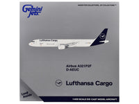 Airbus A321P2F Commercial Aircraft "Lufthansa Cargo" (D-AEUC) White with Blue Tail 1/400 Diecast Model Airplane by GeminiJets image 3