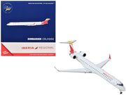 Bombardier CRJ1000 Commercial Aircraft "Iberia Regional" (EC-MVZ) White with Red Tail 1/400 Diecast Model Airplane by GeminiJets image 3