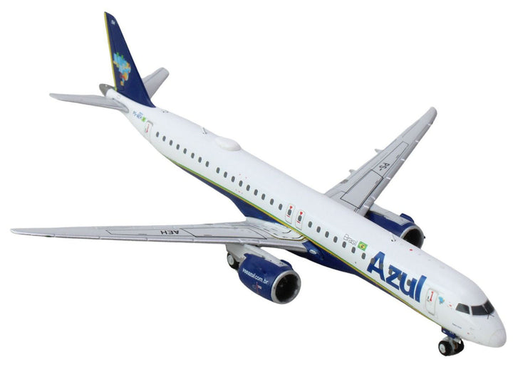 Embraer E195-E2 Commercial Aircraft "Azul Brazilian Airlines" (PS-AEH) White with Blue Tail 1/400 Diecast Model Airplane by GeminiJets image 2