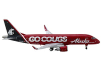 Embraer ERJ-175 Commercial Aircraft "Alaska Airlines/Horizon - Washington State Cougars" (N661QX) Red with Gray Tail 1/400 Diecast Model Airplane by GeminiJets image 3
