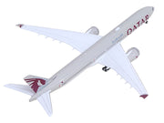 Boeing 777-9 Commercial Aircraft "Qatar Airways" (A7-BKA) Gray with Dark Red Tail Graphics 1/400 Diecast Model GeminiJets image 3