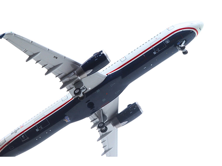 Airbus A321 Commercial Aircraft "American Airlines - US Airways Heritage Jet" (N578UW) White with Blue Tail 1/400 Diecast Model Airplane by GeminiJets image 2