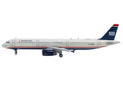 Airbus A321 Commercial Aircraft "American Airlines - US Airways Heritage Jet" (N578UW) White with Blue Tail 1/400 Diecast Model Airplane by GeminiJets image 3