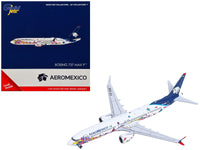 GeminiJets Aeromexico Boeing 737 MAX 9 Kukulcan XA-GQS white graphics blue tail 1:400 GJ2316, view 1