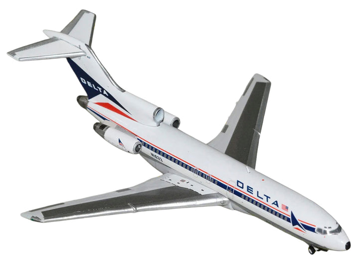 Boeing 727-100 Commercial Aircraft "Delta Air Lines" (N1633) White with Red and Blue Stripes 1/400 Diecast Model by GeminiJets image 2