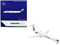 McDonnell Douglas MD-90 Commercial Aircraft "Reno Air" (N905RA) White with Green Tail 1/400 Diecast Model Airplane by GeminiJets image 2
