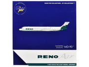 McDonnell Douglas MD-90 Commercial Aircraft "Reno Air" (N905RA) White with Green Tail 1/400 Diecast Model Airplane by GeminiJets image 3