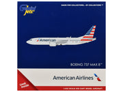 Boeing 737 MAX 8 Commercial Aircraft "American Airlines" (N326RP) Gray with Striped Tail Series 1/400 Diecast Model by GeminiJets image 3