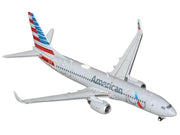 Boeing 737-800 Commercial Aircraft "American Airlines 100th Anniversary 2026" (N840NN) Gray with Tail Stripes 1/400 Diecast Model Airplane by GeminiJets image 2