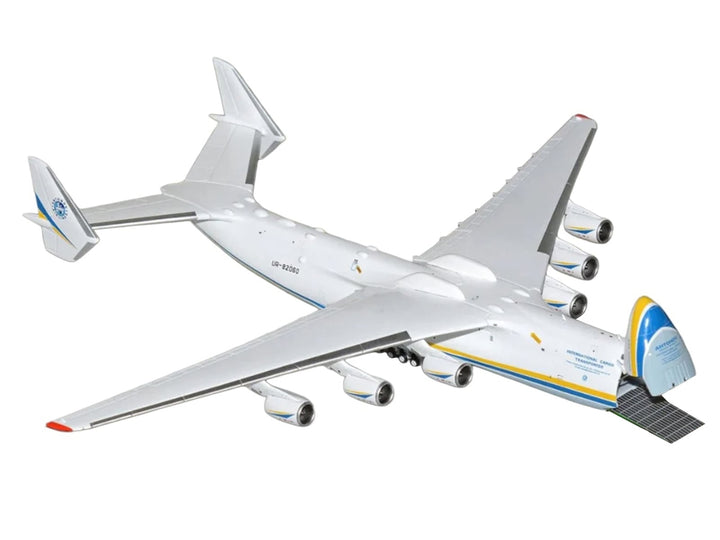 Antonov An-225 Mriya Commercial Aircraft "Antonov Airlines" (UR-82060) White with Blue and Yellow Stripes "Interactive Series" 1/400 Diecast Model by GeminiJets image 2