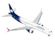 Boeing 737 MAX 9 Commercial Aircraft "Aeromexico" (N804AM) White with Blue Tail 1/400 Diecast Model Airplane by GeminiJets image 2