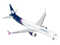 Boeing 737 MAX 9 Commercial Aircraft "Aeromexico" (N804AM) White with Blue Tail 1/400 Diecast Model Airplane by GeminiJets image 2