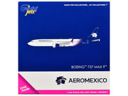 Boeing 737 MAX 9 Commercial Aircraft "Aeromexico" (N804AM) White with Blue Tail 1/400 Diecast Model Airplane by GeminiJets image 3