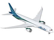 Boeing 787-9 Commercial Aircraft "Alaska Airlines" (N784HA) White with Blue and Green Tail 1/400 Diecast Model by GeminiJets image 2