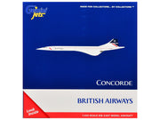 BAC/Aerospatiale Concorde Commercial Aircraft "British Airways" (G-BOAA) White with Red Stripes and Blue Tail 1/400 Diecast Model Airplane by GeminiJets image 3