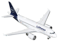 Airbus A319-100 Commercial Aircraft "Lufthansa" (D-AIBF) White with Dark Blue Tail 1/400 Diecast Model Airplane by GeminiJets image 2