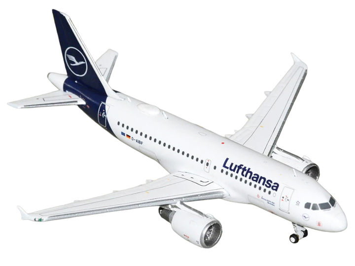 Airbus A319-100 Commercial Aircraft "Lufthansa" (D-AIBF) White with Dark Blue Tail 1/400 Diecast Model Airplane by GeminiJets image 2